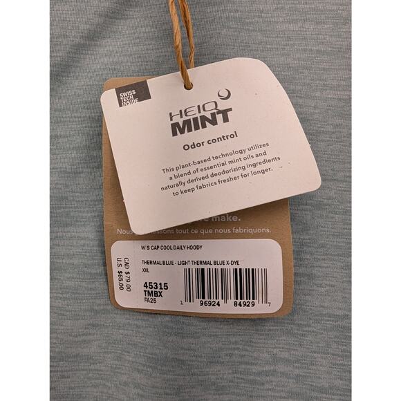 NWT Patagonia Women's Capilene Cool Daily Hoody in Thermal Blue size 2XL - Picture 6 of 8